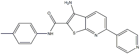 3-amino-N-(4-methylphenyl)-6-(4-pyridinyl)thieno[2,3-b]pyridine-2-carboxamide Structure