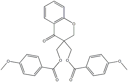 (3-{[(4-methoxybenzoyl)oxy]methyl}-4-oxo-3,4-dihydro-2H-chromen-3-yl)methyl 4-methoxybenzenecarboxylate 구조식 이미지