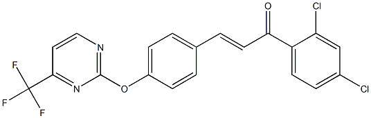 1-(2,4-dichlorophenyl)-3-(4-{[4-(trifluoromethyl)pyrimidin-2-yl]oxy}phenyl)prop-2-en-1-one Structure
