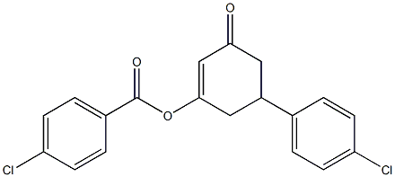 5-(4-chlorophenyl)-3-oxocyclohex-1-enyl 4-chlorobenzoate 구조식 이미지