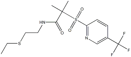 N1-[2-(ethylthio)ethyl]-2-methyl-2-{[5-(trifluoromethyl)-2-pyridyl]sulfonyl}propanamide 구조식 이미지