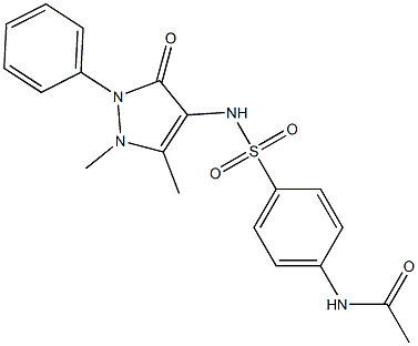 N1-(4-{[(1,5-dimethyl-3-oxo-2-phenyl-2,3-dihydro-1H-pyrazol-4-yl)amino]sulfonyl}phenyl)acetamide 구조식 이미지