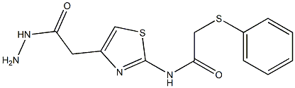 N1-[4-(2-hydrazino-2-oxoethyl)-1,3-thiazol-2-yl]-2-(phenylthio)acetamide Structure