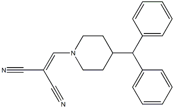 2-[(4-benzhydrylpiperidino)methylidene]malononitrile Structure