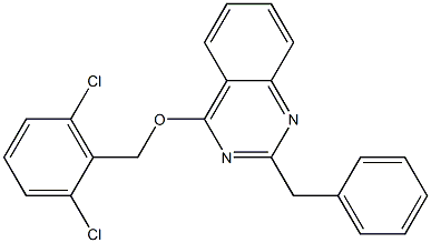 2-benzyl-4-[(2,6-dichlorobenzyl)oxy]quinazoline Structure