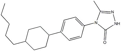 5-methyl-4-[4-(4-pentylcyclohexyl)phenyl]-2,4-dihydro-3H-1,2,4-triazol-3-one Structure