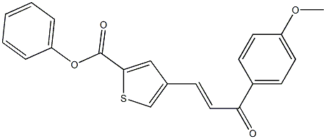 4-[(E)-3-(4-methoxyphenyl)-3-oxo-1-propenyl]phenyl 2-thiophenecarboxylate 구조식 이미지