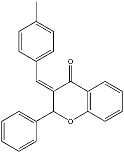 3-(4-methylbenzylidene)-2-phenylchroman-4-one Structure