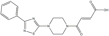 4-oxo-4-[4-(3-phenyl-1,2,4-thiadiazol-5-yl)piperazino]but-2-enoic acid 구조식 이미지