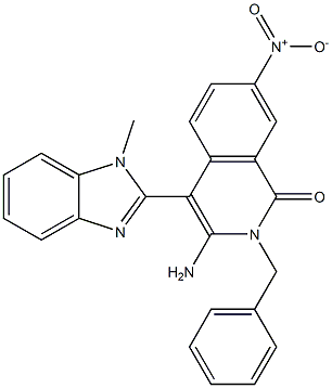 3-amino-2-benzyl-4-(1-methyl-1H-benzo[d]imidazol-2-yl)-7-nitro-1,2-dihydroisoquinolin-1-one Structure