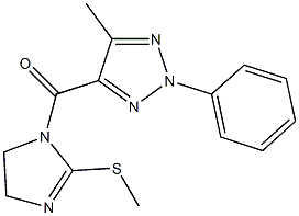 (5-methyl-2-phenyl-2H-1,2,3-triazol-4-yl)[2-(methylthio)-4,5-dihydro-1H-imidazol-1-yl]methanone 구조식 이미지