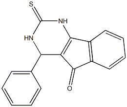 4-phenyl-2-thioxo-2,3,4,5-tetrahydro-1H-indeno[1,2-d]pyrimidin-5-one Structure