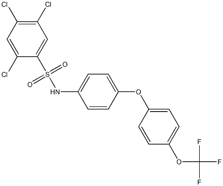 N1-{4-[4-(trifluoromethoxy)phenoxy]phenyl}-2,4,5-trichlorobenzene-1-sulfonamide 구조식 이미지