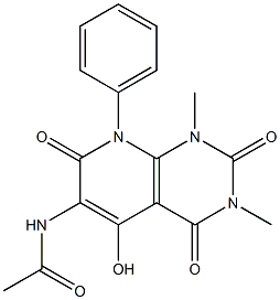 N1-(5-hydroxy-1,3-dimethyl-2,4,7-trioxo-8-phenyl-1,2,3,4,7,8-hexahydropyrido[2,3-d]pyrimidin-6-yl)acetamide 구조식 이미지