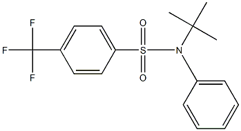 N-(tert-butyl)-N-phenyl-4-(trifluoromethyl)benzenesulfonamide 구조식 이미지