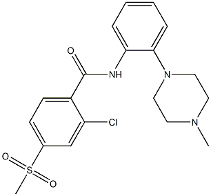 2-chloro-N-[2-(4-methylpiperazino)phenyl]-4-(methylsulfonyl)benzenecarboxamide 구조식 이미지