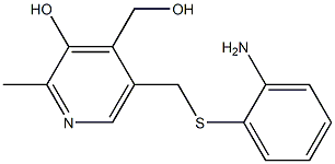 5-{[(2-aminophenyl)thio]methyl}-4-(hydroxymethyl)-2-methylpyridin-3-ol 구조식 이미지