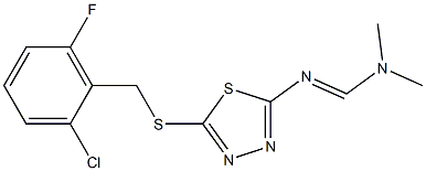 N'-{5-[(2-chloro-6-fluorobenzyl)thio]-1,3,4-thiadiazol-2-yl}-N,N-dimethyliminoformamide 구조식 이미지