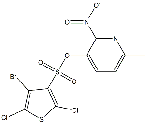6-methyl-2-nitro-3-pyridyl 4-bromo-2,5-dichlorothiophene-3-sulfonate 구조식 이미지