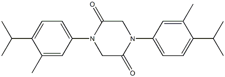 1,4-bis(4-isopropyl-3-methylphenyl)tetrahydro-2,5-pyrazinedione 구조식 이미지