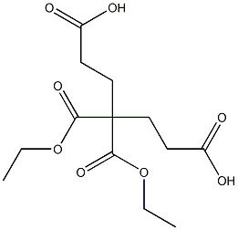 4,4-di(ethoxycarbonyl)heptanedioic acid 구조식 이미지