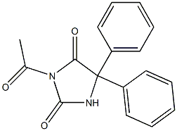 3-acetyl-5,5-diphenylimidazolidine-2,4-dione 구조식 이미지