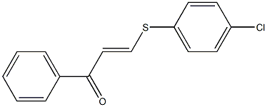 3-[(4-chlorophenyl)thio]-1-phenylprop-2-en-1-one 구조식 이미지