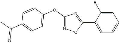 1-(4-{[5-(2-fluorophenyl)-1,2,4-oxadiazol-3-yl]oxy}phenyl)-1-ethanone Structure