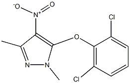 5-(2,6-dichlorophenoxy)-1,3-dimethyl-4-nitro-1H-pyrazole Structure