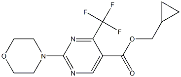 cyclopropylmethyl 2-morpholino-4-(trifluoromethyl)pyrimidine-5-carboxylate Structure