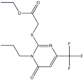 ethyl 2-{[6-oxo-1-propyl-4-(trifluoromethyl)-1,6-dihydro-2-pyrimidinyl]sulfanyl}acetate 구조식 이미지