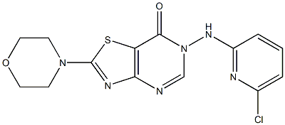 6-[(6-chloro-2-pyridinyl)amino]-2-morpholino[1,3]thiazolo[4,5-d]pyrimidin-7(6H)-one Structure