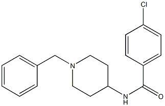 N-(1-benzyl-4-piperidinyl)-4-chlorobenzenecarboxamide 구조식 이미지