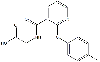 2-[({2-[(4-methylphenyl)thio]-3-pyridyl}carbonyl)amino]acetic acid Structure