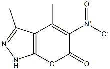 3,4-dimethyl-5-nitro-1,6-dihydropyrano[2,3-c]pyrazol-6-one 구조식 이미지