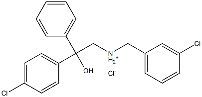 N-(3-chlorobenzyl)-2-(4-chlorophenyl)-2-hydroxy-2-phenyl-1-ethanaminium chloride 구조식 이미지