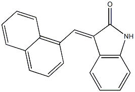 3-(1-naphthylmethylidene)indolin-2-one 구조식 이미지