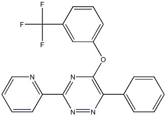 6-phenyl-3-(2-pyridinyl)-1,2,4-triazin-5-yl 3-(trifluoromethyl)phenyl ether 구조식 이미지