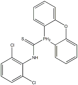 N-(2,6-dichlorophenyl)oxo(diphenyl)phosphoranecarbothioamide 구조식 이미지