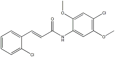 N1-(4-chloro-2,5-dimethoxyphenyl)-3-(2-chlorophenyl)acrylamide 구조식 이미지