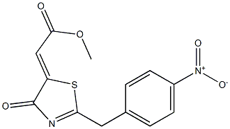 methyl 2-[2-(4-nitrobenzyl)-4-oxo-4,5-dihydro-1,3-thiazol-5-yliden]acetate Structure