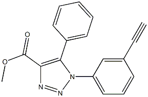 methyl 1-(3-eth-1-ynylphenyl)-5-phenyl-1H-1,2,3-triazole-4-carboxylate Structure