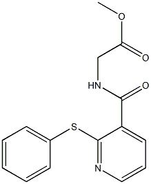 methyl 2-({[2-(phenylthio)-3-pyridyl]carbonyl}amino)acetate 구조식 이미지