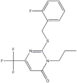 2-[(2-fluorobenzyl)sulfanyl]-3-propyl-6-(trifluoromethyl)-4(3H)-pyrimidinone Structure