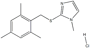 2-[(mesitylmethyl)thio]-1-methyl-1H-imidazole hydrochloride 구조식 이미지