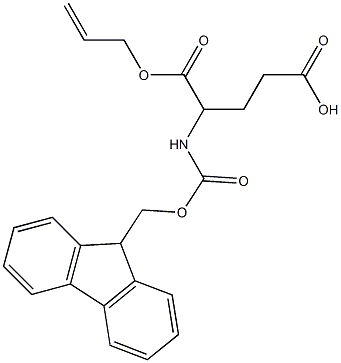 5-(allyloxy)-4-{[(9H-fluoren-9-ylmethoxy)carbonyl]amino}-5-oxopentanoic acid 구조식 이미지