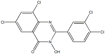 6,8-dichloro-2-(3,4-dichlorophenyl)-3-hydroxy-4(3H)-quinazolinone 구조식 이미지