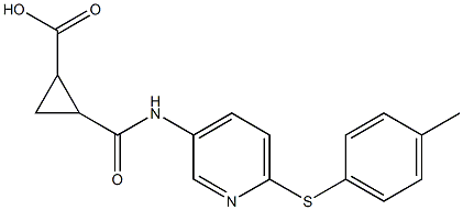 2-[({6-[(4-methylphenyl)thio]-3-pyridyl}amino)carbonyl]cyclopropane-1-carboxylic acid 구조식 이미지