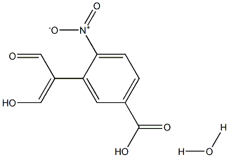 3-(1-formyl-2-hydroxyvinyl)-4-nitrobenzoic acid hydrate Structure