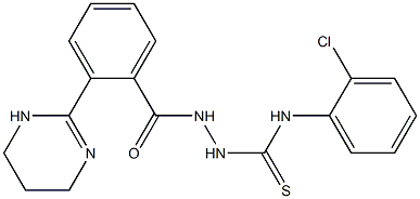 N1-(2-chlorophenyl)-2-[2-(1,4,5,6-tetrahydropyrimidin-2-yl)benzoyl]hydrazine-1-carbothioamide Structure